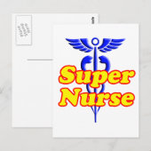 Superverpleegster met Caduceus Briefkaart (Voorkant / Achterkant)