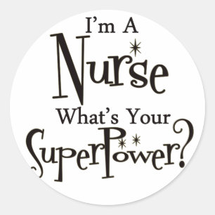 Superverpleegster Ronde Sticker