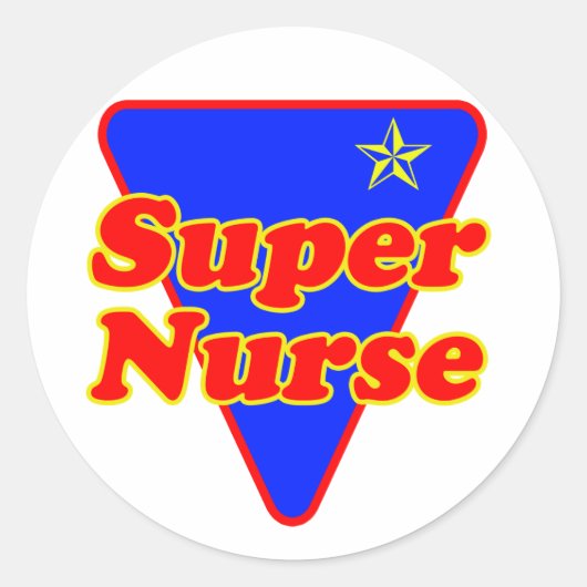 Superverpleegster Ronde Sticker (Voorkant)