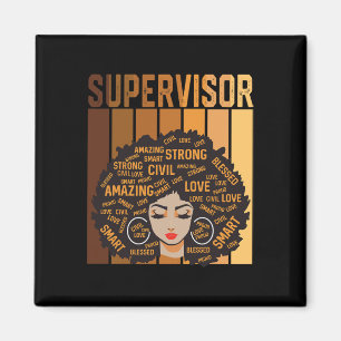 Supervisor Afro Afrikaans Amerikaanse vrouwen Zwar Magneet