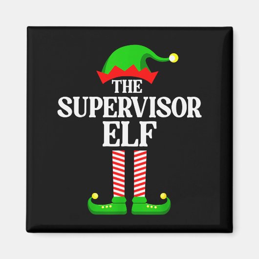 Supervisor Elf Family Matching Group Funny Christm Magneet (Voorkant)