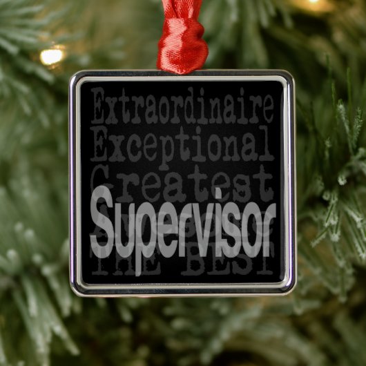 Supervisor-extraordinaire Metalen Ornament (Boom)