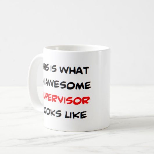 supervisor, geweldige koffiemok (Voorkant links)