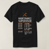 Supervisor Hourly Rate Funny Gift T-shirt (Design voorkant)