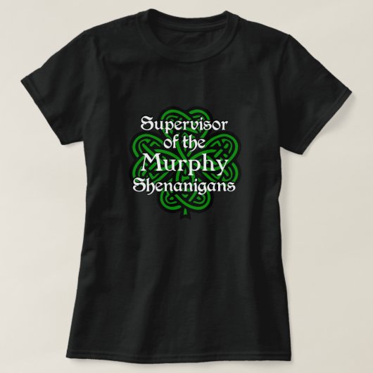 Supervisor van de Shenanigans Celtic St. Patricks T-shirt (Design voorkant)