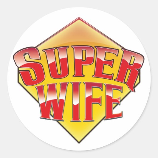 Supervrouw Ronde Sticker (Voorkant)