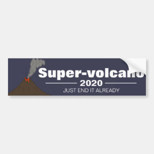 Supervulkaan 2020 Bumpersticker (A)
