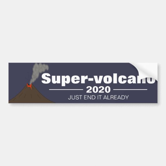 Supervulkaan 2020 Bumpersticker (A) (Voorkant)