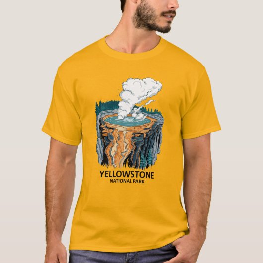 Supervulkaan van het Yellowstone National Park T-shirt (Voorkant)