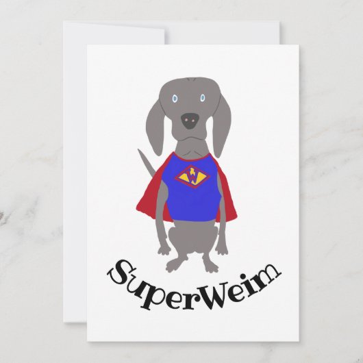 SuperWeim Gray Ghost Weimaraner Dog Kaart (Voorkant)