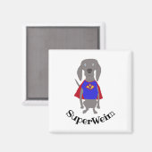 SuperWeim Grijs Geest Weimaraner Hond Magneet (Voorkant / Achterkant)