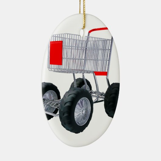 Superwinkelwagentje Keramisch Ornament (Rechts)