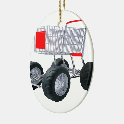 Superwinkelwagentje Keramisch Ornament (Links)