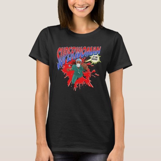 SUPERWOMAN Medic, Verpleegkundige, Dokter te hulp T-shirt (Voorkant)