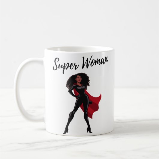 SuperWoman Vrouw is mijn Superpower Koffee Mu Koffiemok (Links)