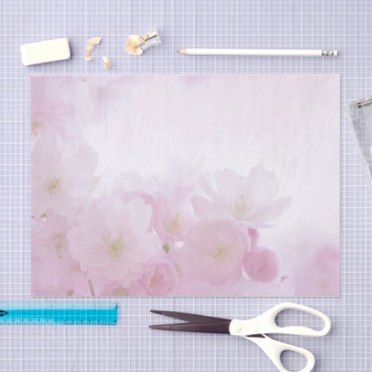 Superzachte blik grote roze bloemen tissuepapier (Craft)