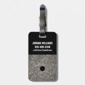 Superzwaar zwart gat in het midden van een sterren bagagelabel (Achterkant verticaal)