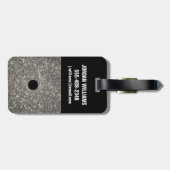 Superzwaar zwart gat in het midden van een sterren bagagelabel (Achterkant horizontaal)