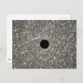 Superzwaar zwart gat in het midden van een sterren briefkaart (Voorkant / Achterkant)