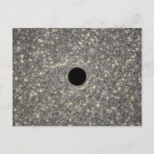 Superzwaar zwart gat in het midden van een sterren briefkaart (Voorkant)