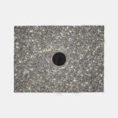 Superzwaar zwart gat in het midden van een sterren fleece deken (Voorkant (Horizontaal))