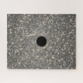 Superzwaar zwart gat in het midden van een sterren legpuzzel (Horizontaal)