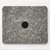 Superzwaar zwart gat in het midden van een sterren muismat (Voorkant)