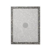 Superzwaar zwart gat in het midden van een sterren notitieblok (Linkerzijde)