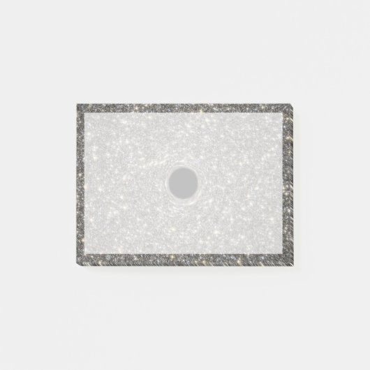 Superzwaar zwart gat in het midden van een sterren post-it® notes (Voorkant)