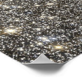 Superzwaar zwart gat in het midden van een sterren poster (Hoek)