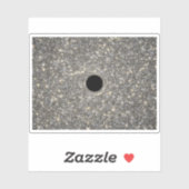Superzwaar zwart gat in het midden van een sterren sticker (Vel)