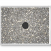 Superzwaar zwart gat in het midden van een sterren sticker (Voorkant)