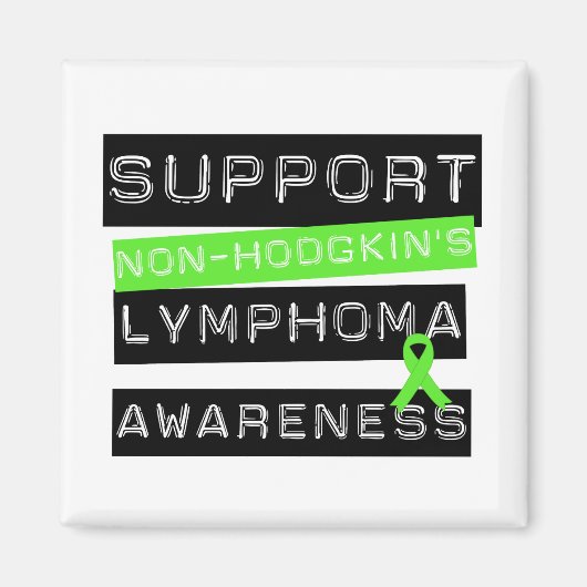 Suport Non-Hodgkin's Lymphoma Awareness Magneet (Voorkant)