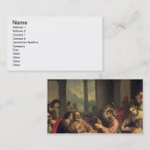 Supper at Emmaus, c.1600-05 (olie op het paneel) Visitekaartje (Voorkant / Achterkant)