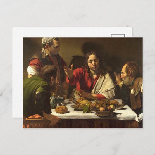 Supper at Emmaus - Caravaggio Briefkaart (Voorkant / Achterkant)