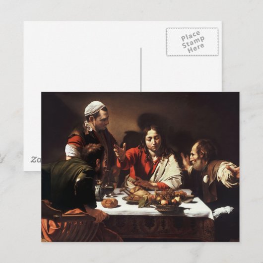 Supper bij Emmaus Briefkaart (Voorkant / Achterkant)