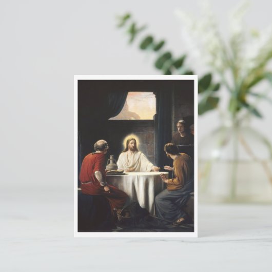 Supper bij Emmaus Briefkaart (Staand voorkant)
