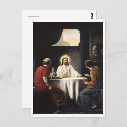 Supper bij Emmaus Briefkaart (Voorkant / Achterkant)