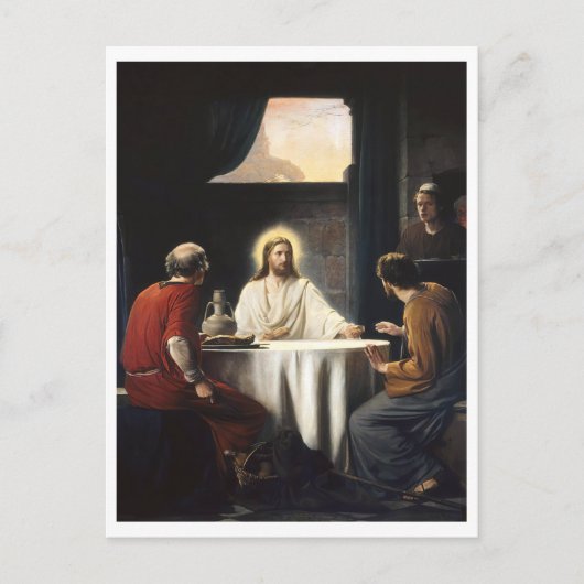 Supper bij Emmaus Briefkaart (Voorkant)