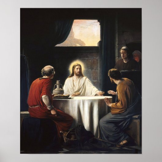 Supper bij Emmaus Poster (Voorkant)