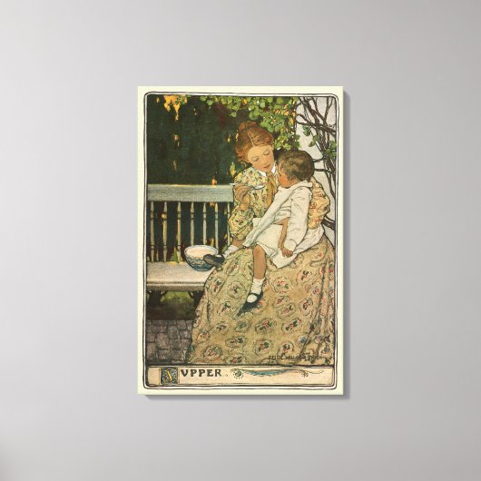 Supper by Jessie Willcox Smith Canvas Afdruk (Voorkant)