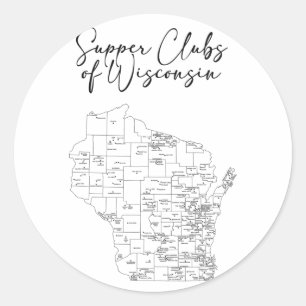 Supper Club Classic Round Sticker