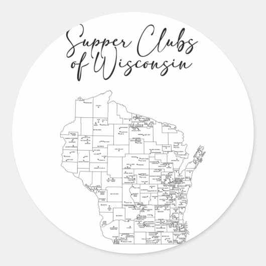 Supper Club Classic Round Sticker (Voorkant)