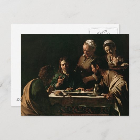 Supper in Emmaus, 1606 Briefkaart (Voorkant / Achterkant)