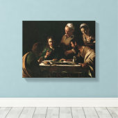 Supper in Emmaus, 1606 Canvas Afdruk (Insitu (Houten vloer))