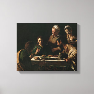 Supper in Emmaus, 1606 Canvas Afdruk