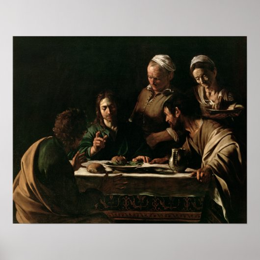 Supper in Emmaus, 1606 Poster (Voorkant)