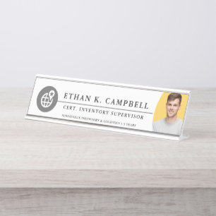 Supply Chain Manager Symbool + Logo + Foto Bureau Naambordje