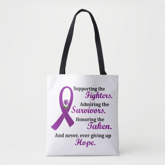 Support Admire Honor 2 Pancreatic Cancer Alzheimer Tote Bag (Voorkant)