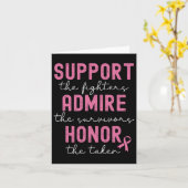 Support Admire Honor Breast Cancer Awareness Kaart (Gele Bloem)